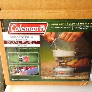 Vintage Coleman Dual Fuel Sportster stove 533 Camping portable funnel w/…
